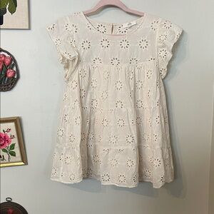 Entro Cream Eyelet Blouse
